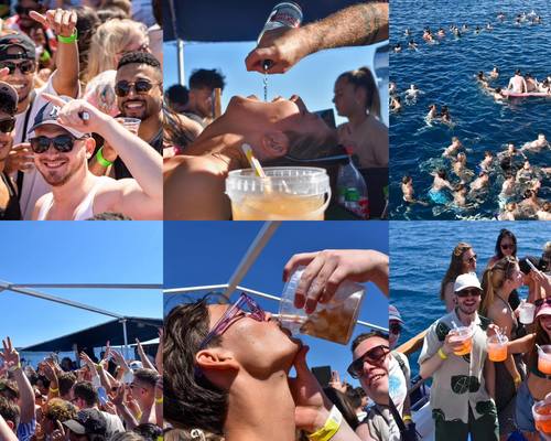 Out to Sea - Boat Party Split image